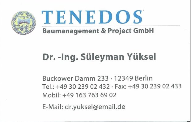TENEDOS Baumanagement & Project GmbH - Dr.-Ing. Süleyman Yüksel