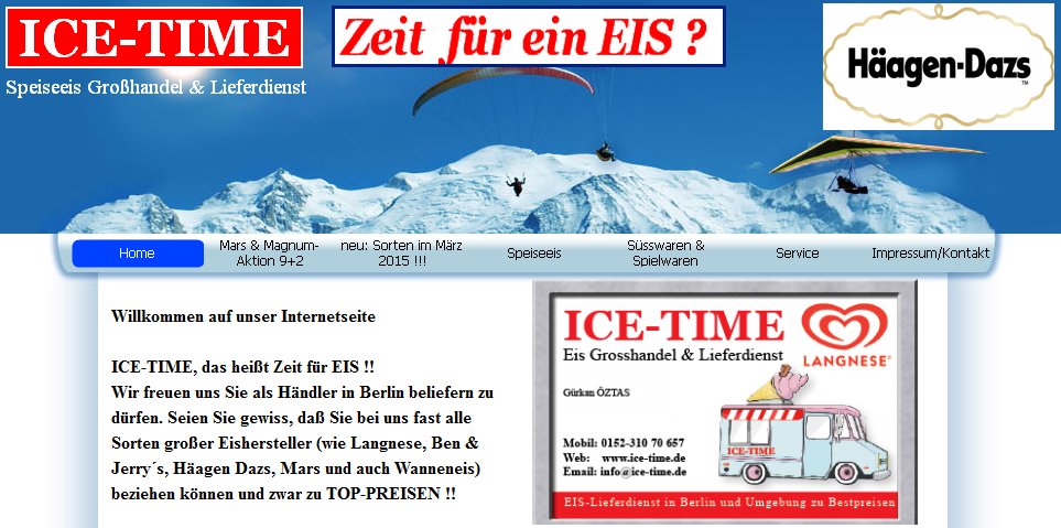 ICE-TIME & CANDY 365  Eis Großhandel & Lieferdienst Inh. Gürkan Öztas