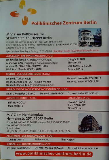 Poliklinisches Zentrum Berlin - Kinderarzt  Dr. med. Turhan Keles