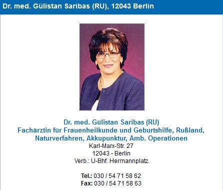 Dr.med. Gülistan Saribas
