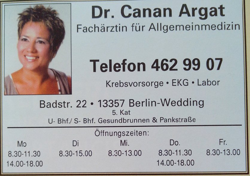 Dr. Canan Argat - Fachärztin für Allgemeinmedizin